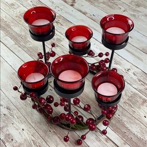 Christmas candelabra candle holder holiday decor